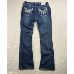 Grace in La Women's Bootcut Jeans Blue White, Embroidered, Womens Size 30